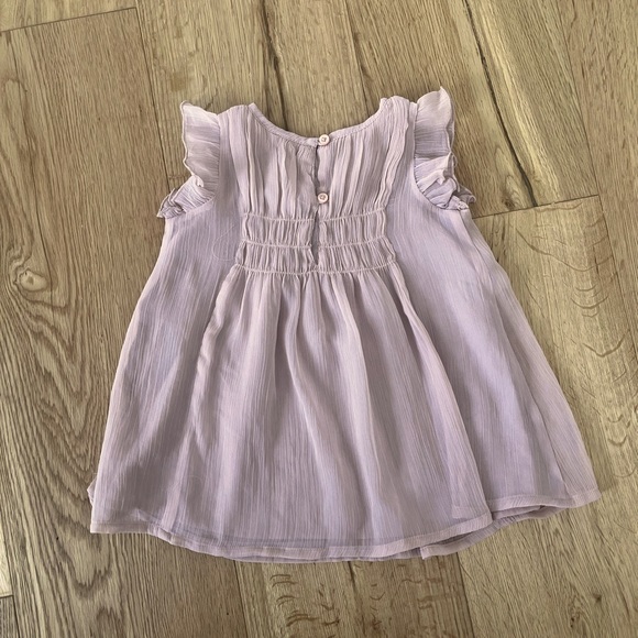 Gap chiffon rose dress lined 6-12 months - Picture 4 of 5
